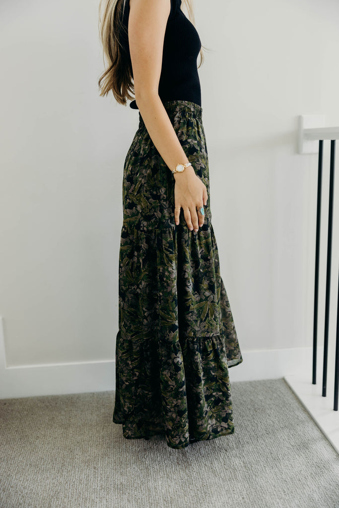 Tiered Boho Skirt in Heritage Ivy
