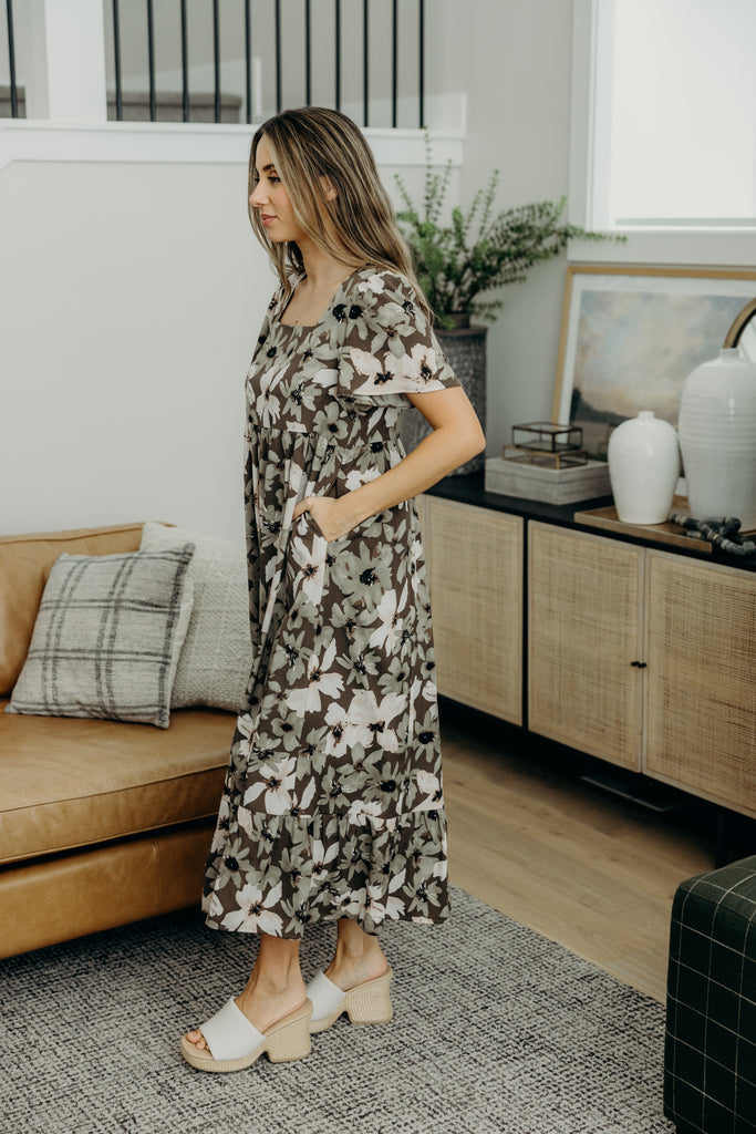 The Wendy Midi Dress in Island Vibe