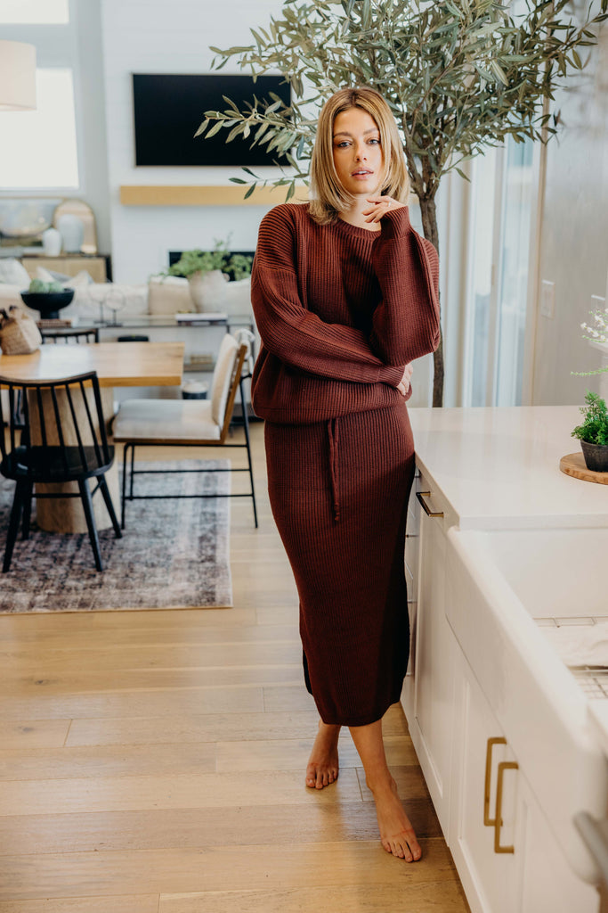 Oversized Sweater in Maple