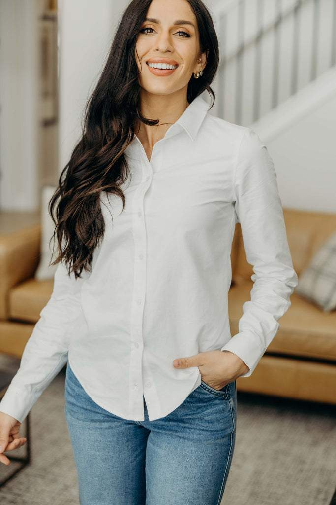 Classic Button Down Shirt in White