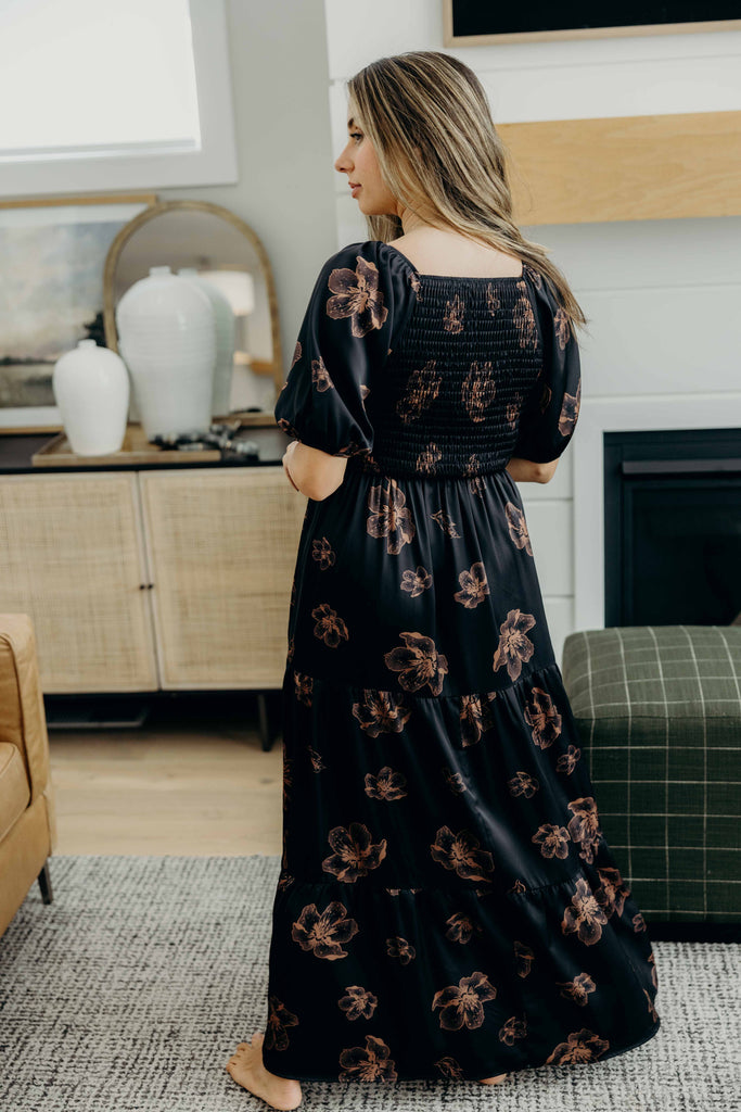 The Indigo Dress in Bronze Petal