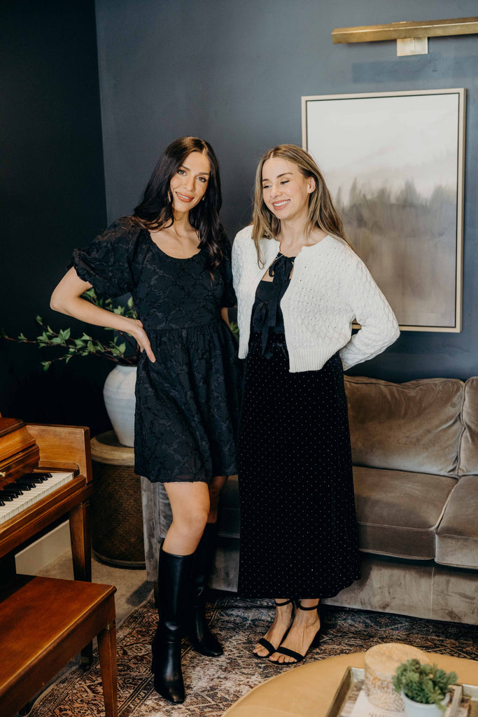 The Selma Midi Dress in Black