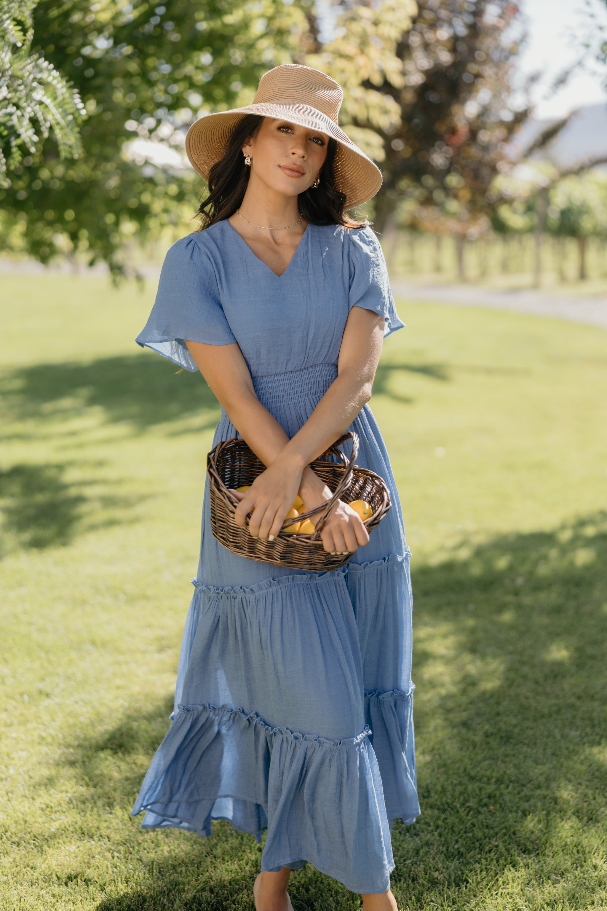 The Taylor Maxi Dress in Colony Blue 4XL