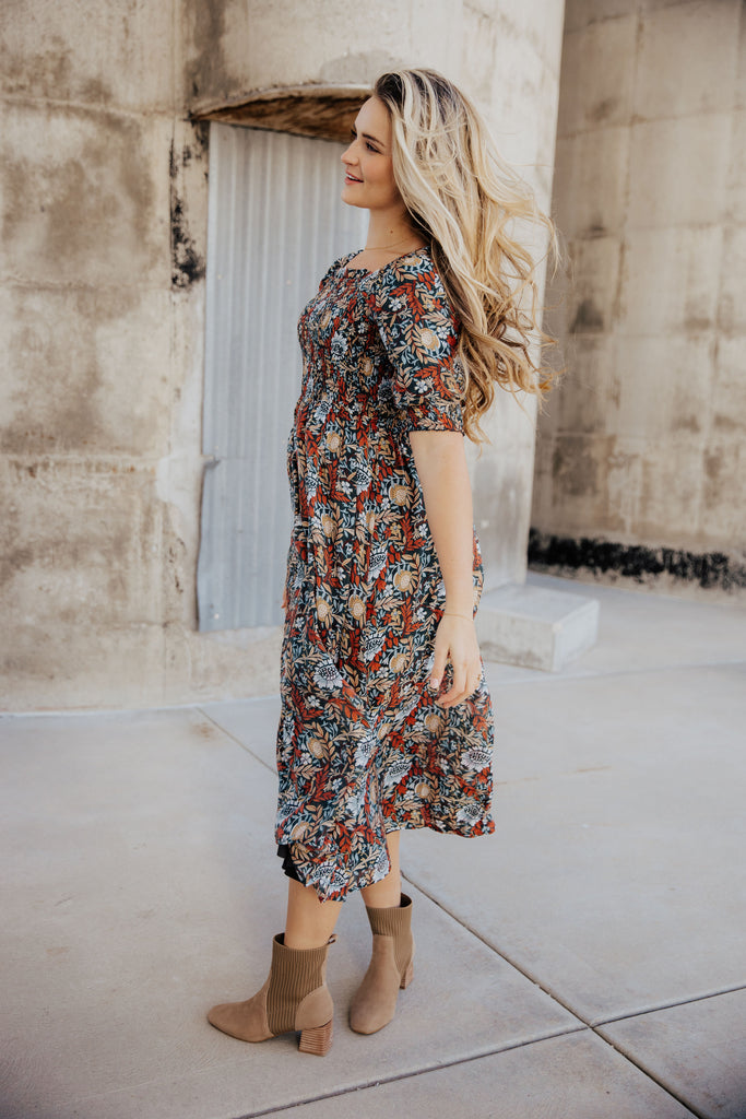 The Pepper Midi Dress in Rustic Harvest