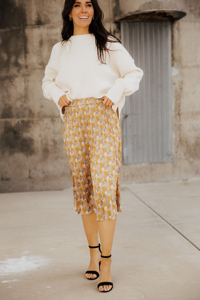 The Dolly Midi Skirt in Honeycomb