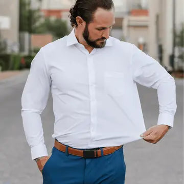 Tough Apparel Men's White Shirt Long Sleeve Slim Tough Apparel Men's White Shirt Long Sleeve Slim