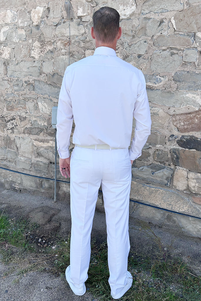 Archer Slim Fit Temple Pants in White