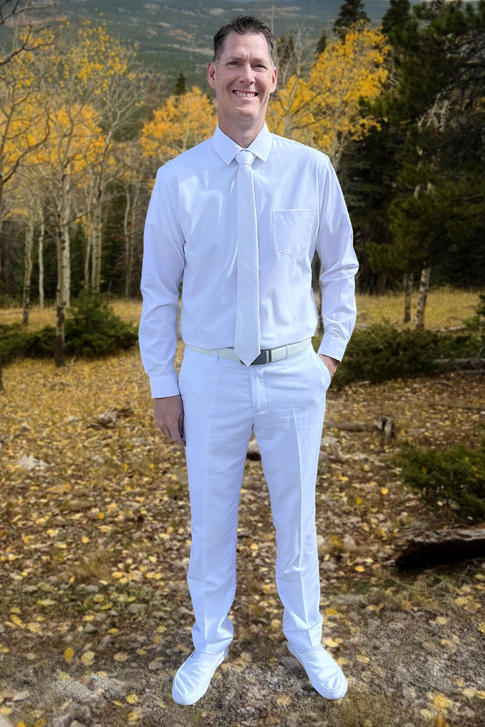 Archer Slim Fit Temple Pants in White
