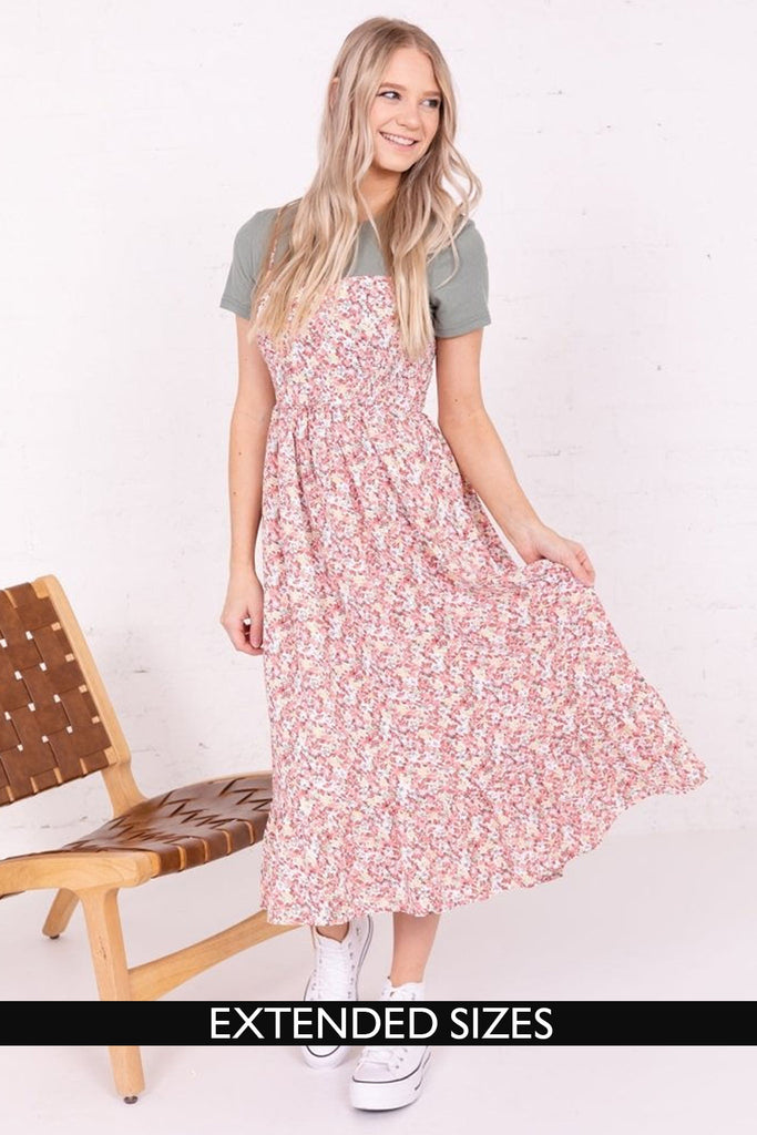 The Colby Maxi Dress in Pop of Pink