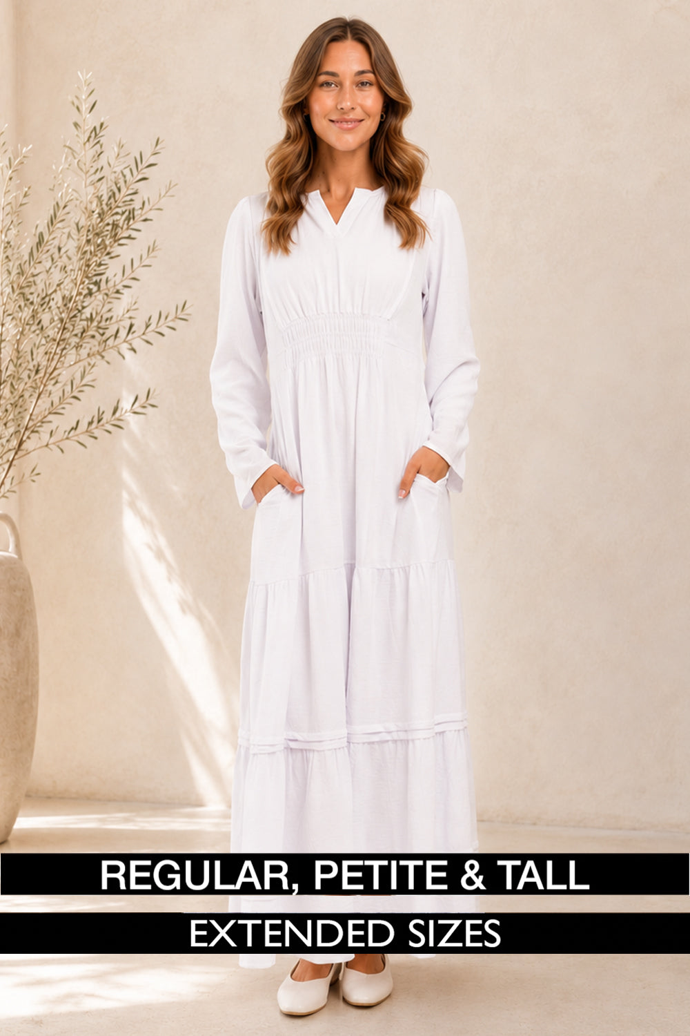 white dresses for tall ladies Temple AAFAIRE