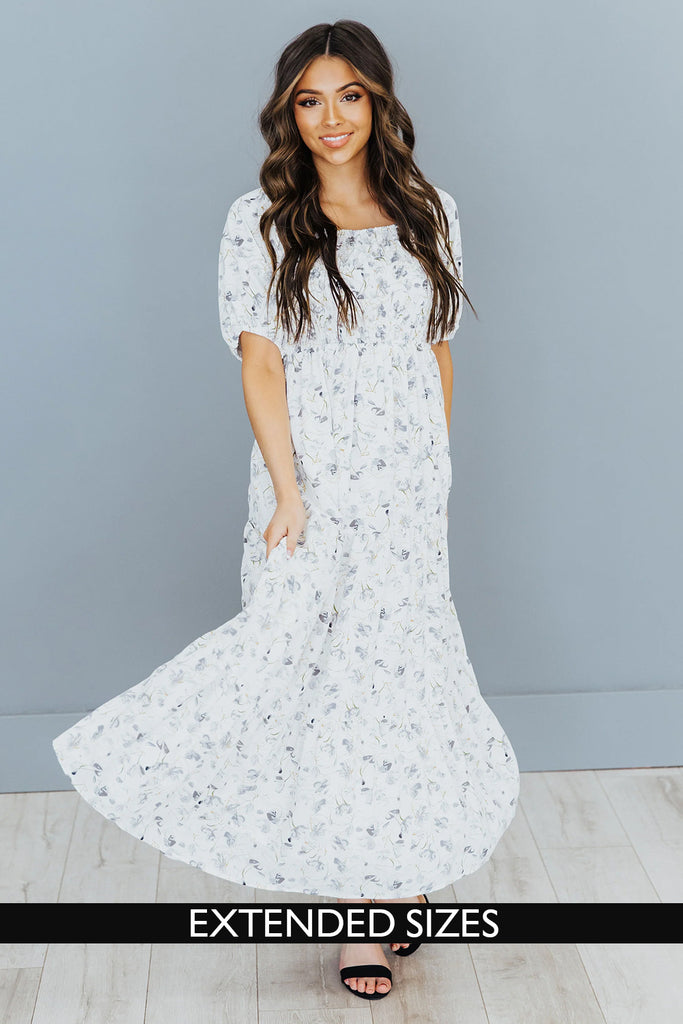 The Indy Maxi Dress in Blueberry Petals