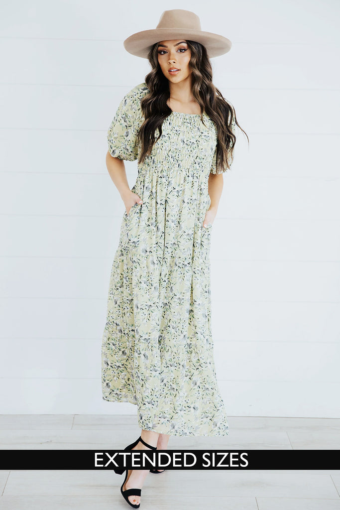 The Indy Maxi Dress in Lime Lottie