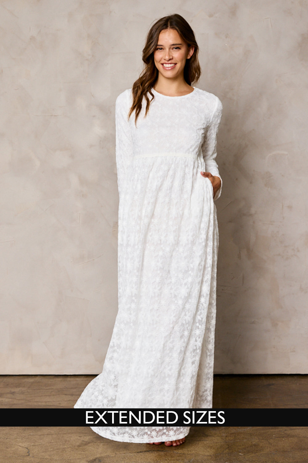 lds temple dresses for women The Indie Embroidered Dress in White Hand wash in cold water LDS Temple Dresses | Modern,
