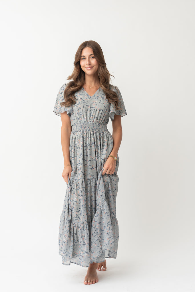 knee length dresses for ladies Malvern Maxi Dress Green main image 1