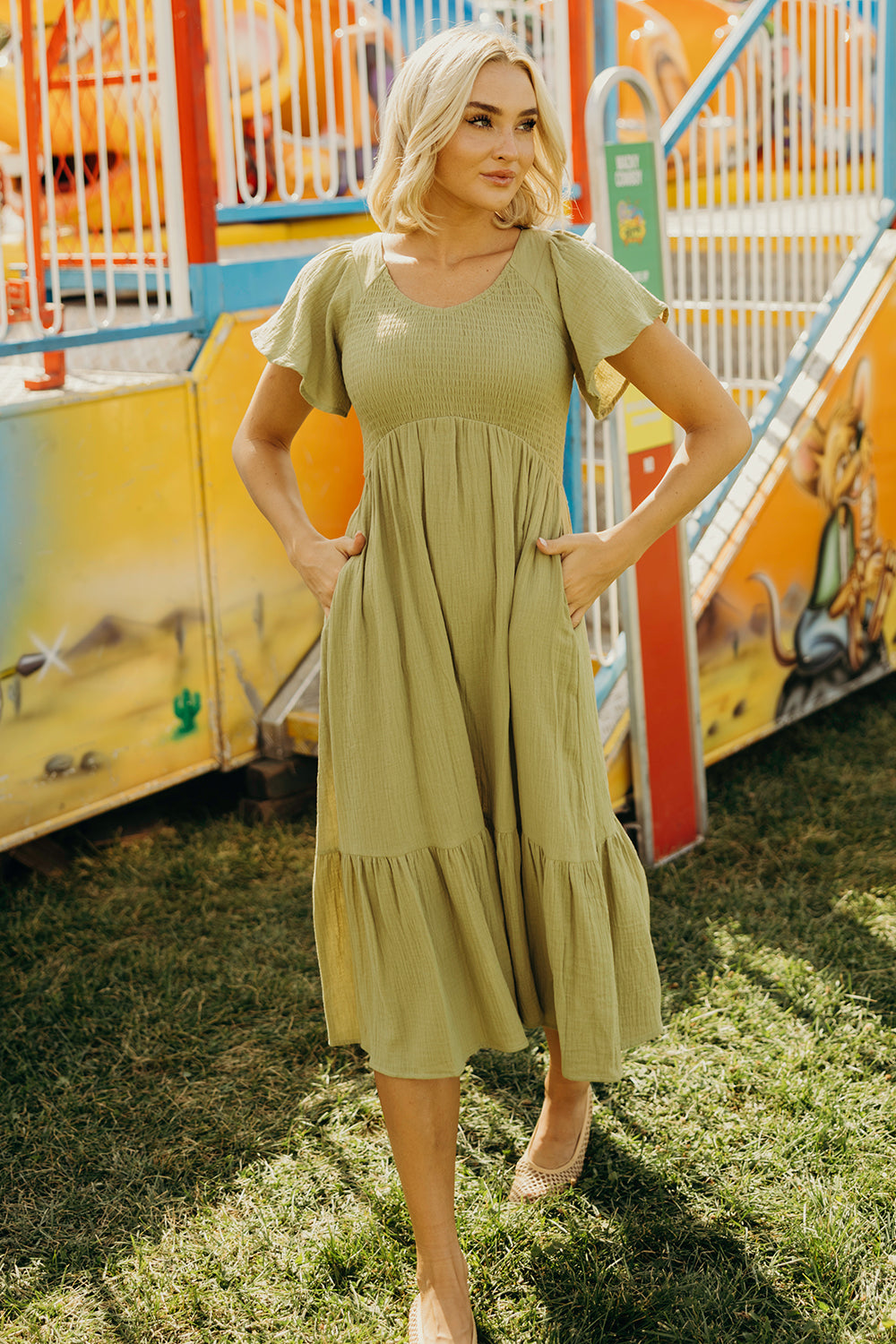 pear green dress The Kendall Dress in Pear L