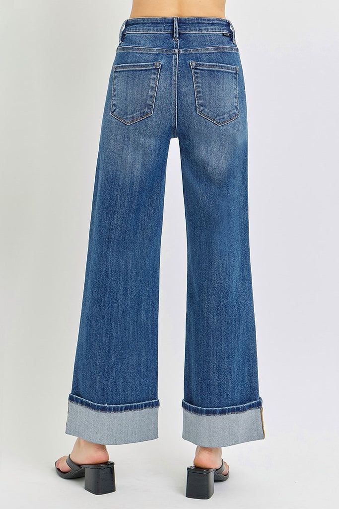Dark Cuffed Jeans