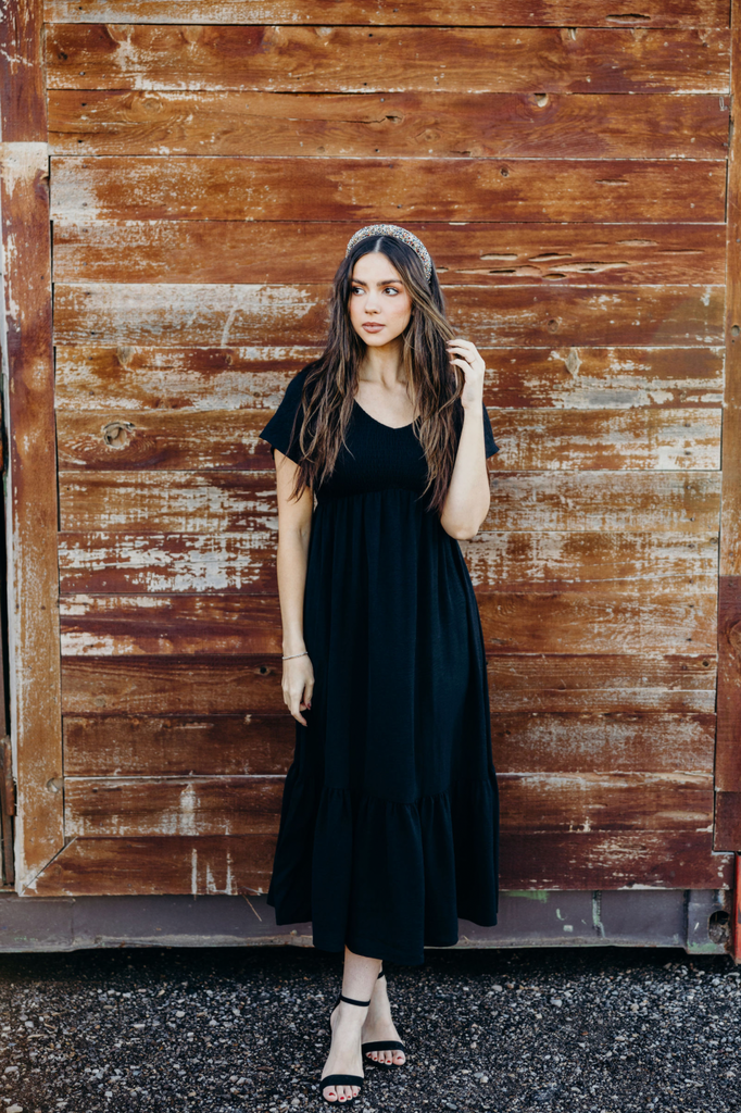 The Kendall Midi Dress in Black