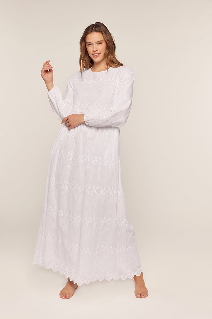 The Alison Embroidered Cotton Temple Dress REGULAR / M