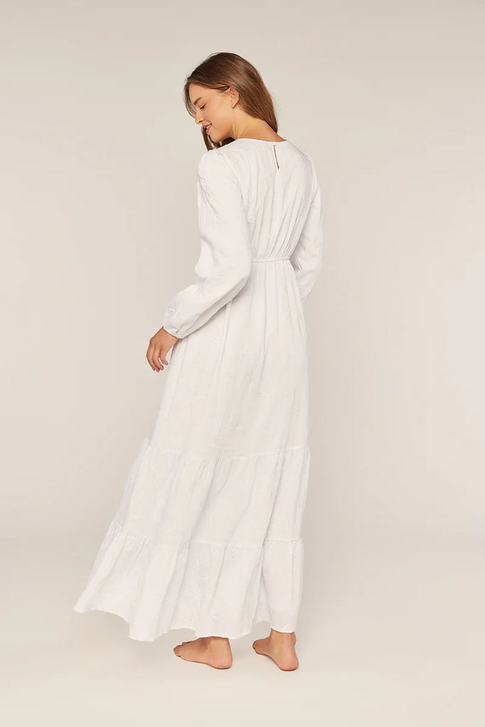 Berkeley Embroidered Temple Dress in White
