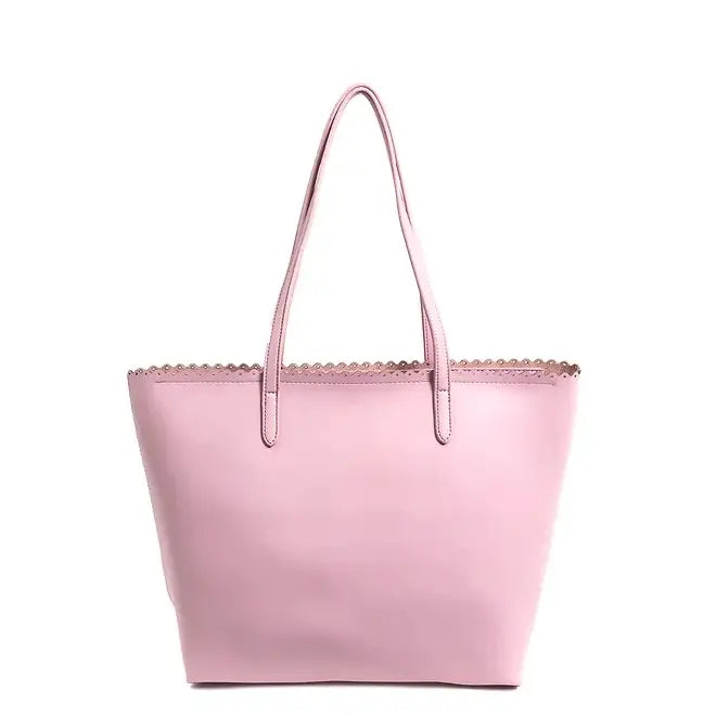 Scalloped Edge Tote Temple Bag in Sweet Lilac