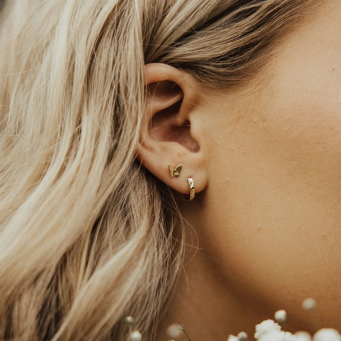 Butterfly Mini Studs in Gold