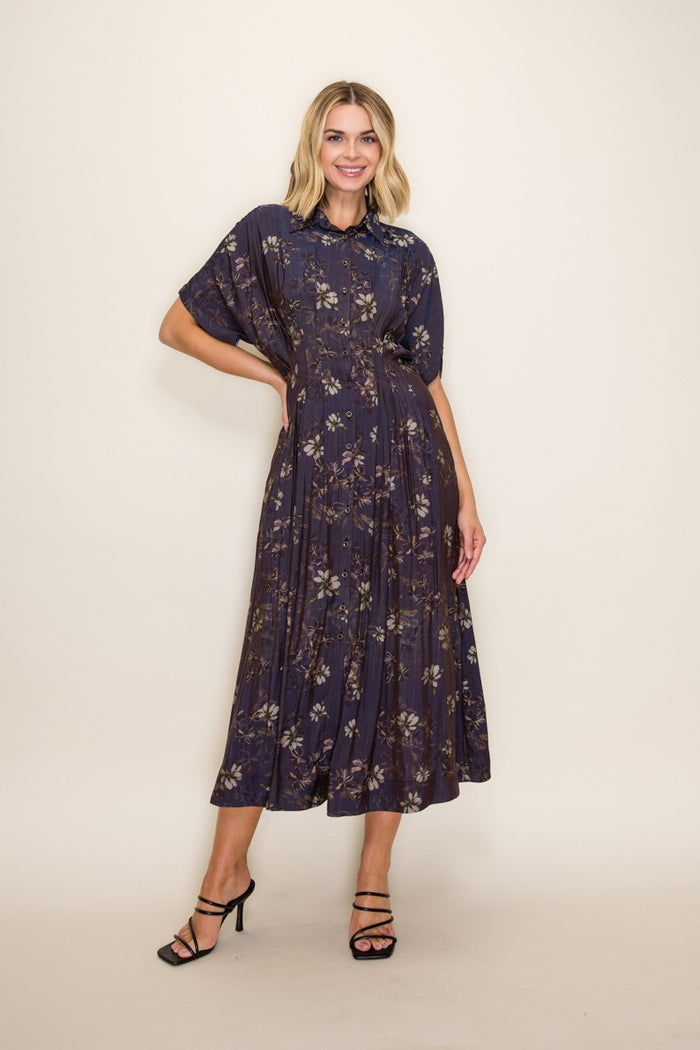 The Kinley Floral Dress in Navy