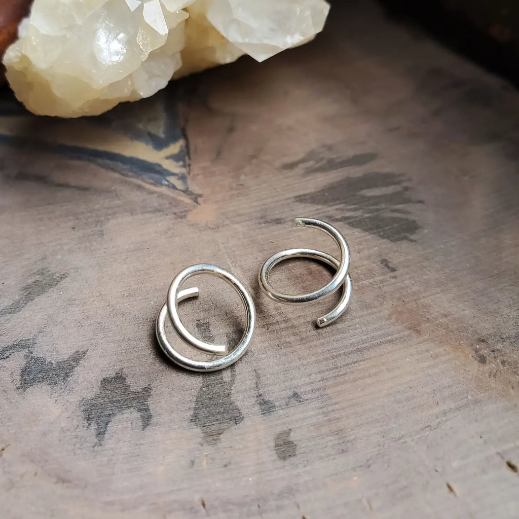 Double Twist-In Hoop Earrings, Sterling Silver