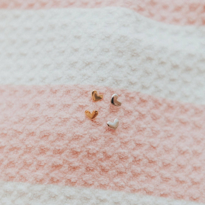 Sterling Silver Mini Heart Stud