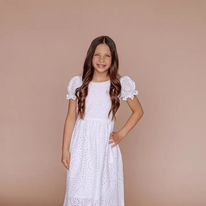 The Holly Eyelet Baptism Dress