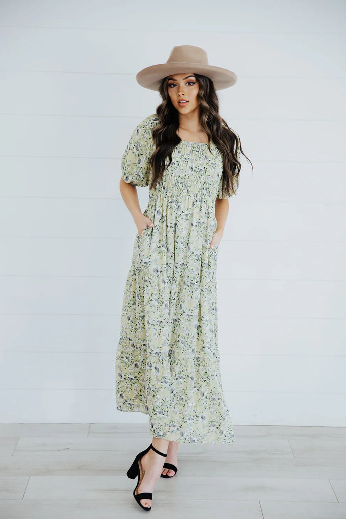 The Indy Maxi Dress in Lime Lottie