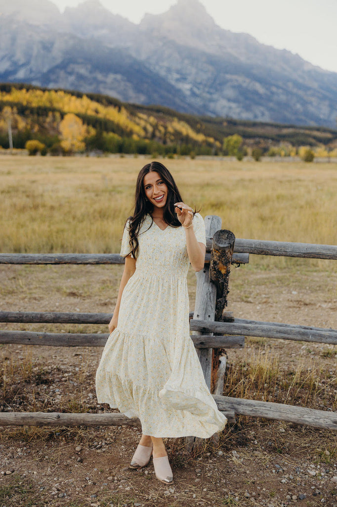 The Journey Dress in Lemon Leaf
