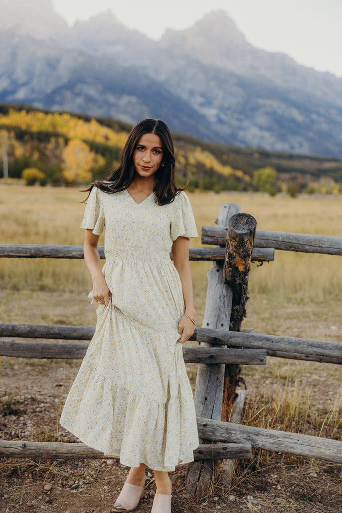 The Journey Dress in Lemon Leaf