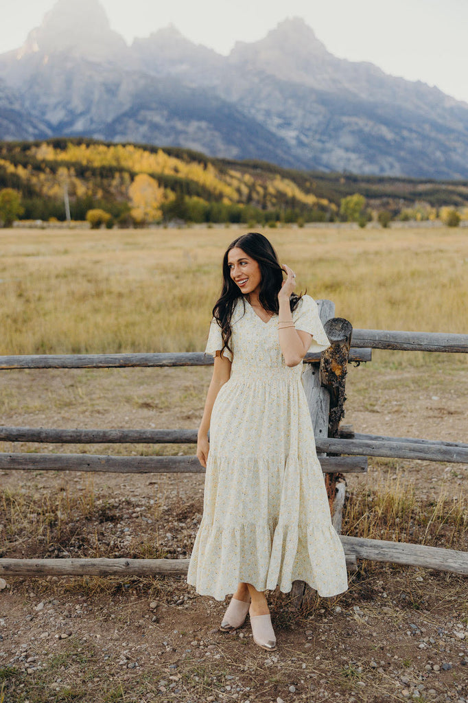 The Journey Dress in Lemon Leaf