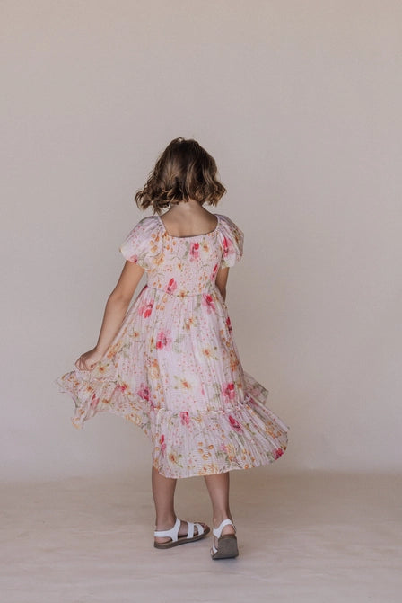 The Juliet Girls Dress in Pink