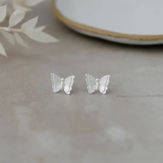 Mariposa Studs in Silver