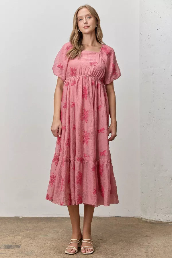 crochet beach dress maxi LoveShackFancy Macie Beaded Crochet Midi Dress