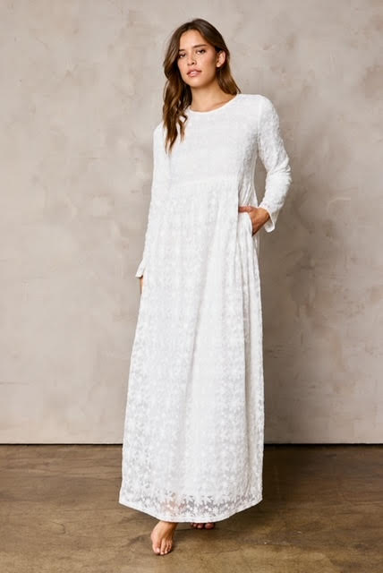 lace temple dress Brielle LDS Temple Dress 3X