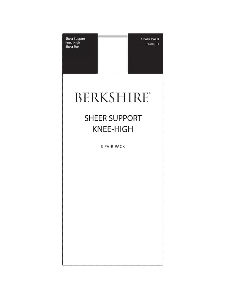 Berkshire 3 Pack Sheer Support Knee High Nylons