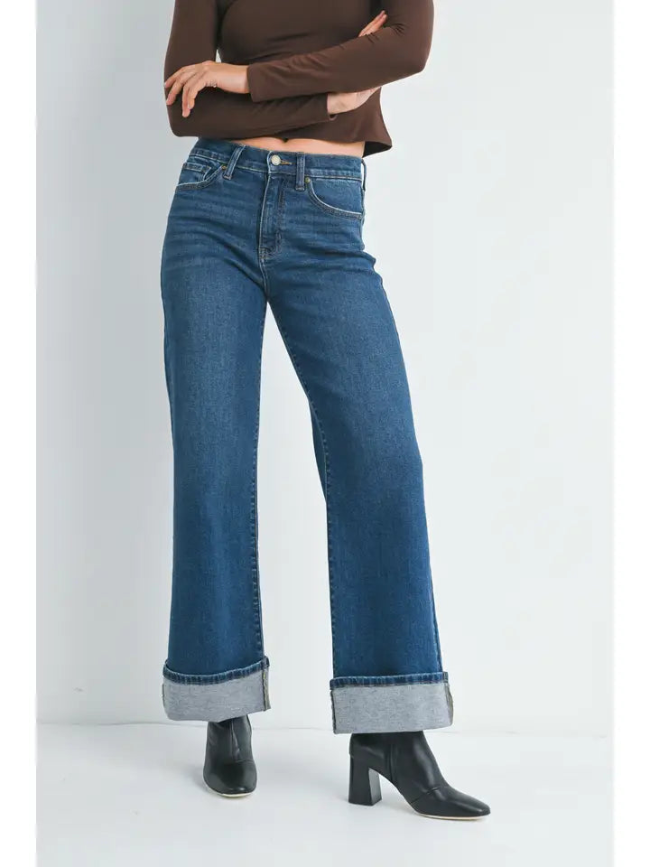 JBD Cuffed Palazzo Jean