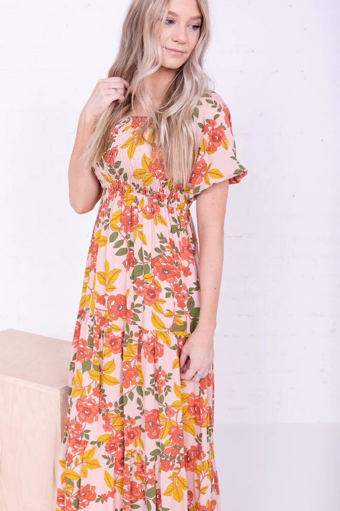 The Indy Maxi Dress in Retro Pink