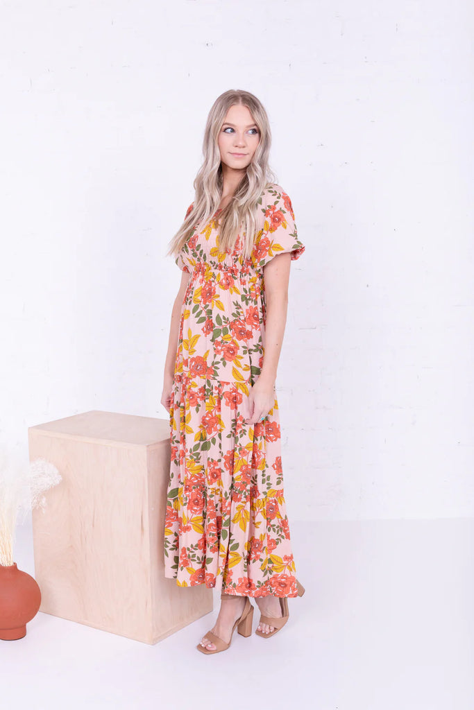 The Indy Maxi Dress in Retro Pink