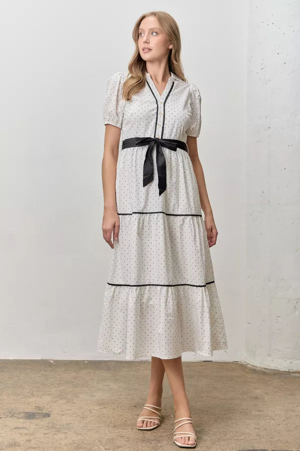 The Honor Swiss Dot Temple Dress