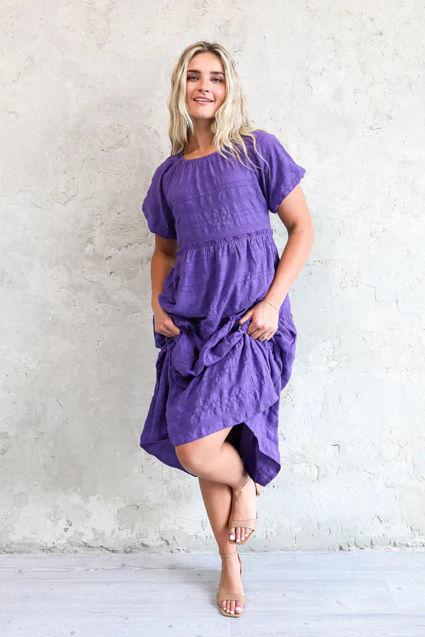 The Serena Maxi Dress in Dahlia Purple