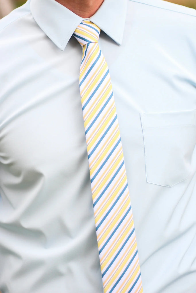 Rayz Yellow and Blue Striped Tie