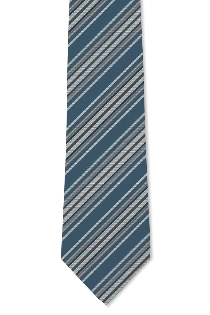 Sawyer Vintage Blue & Brown Striped Tie