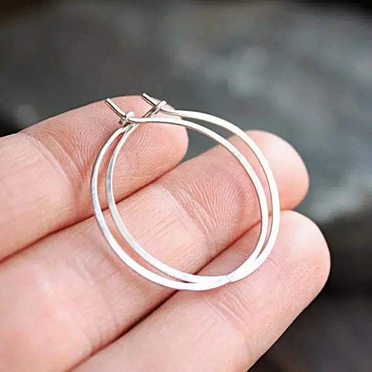 1" Sterling Silver Hoops