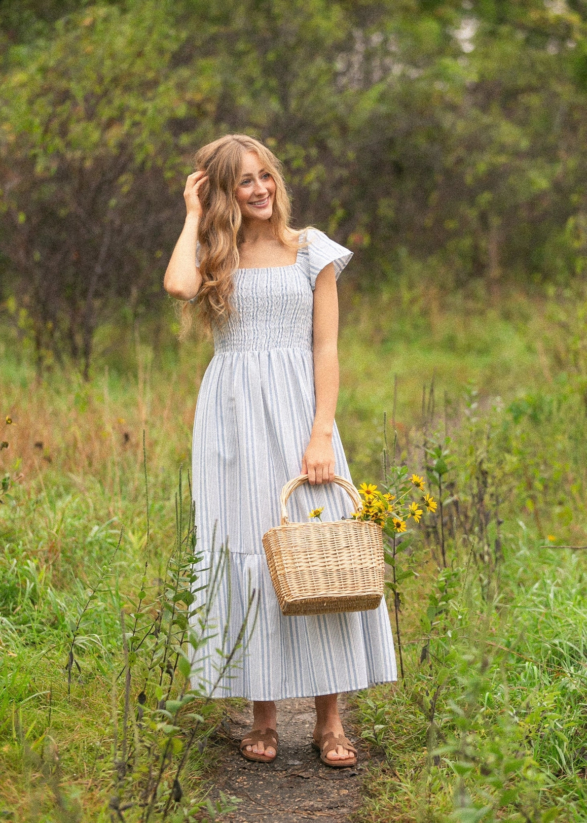 The Summer Flutter Sleeve Midi Dress