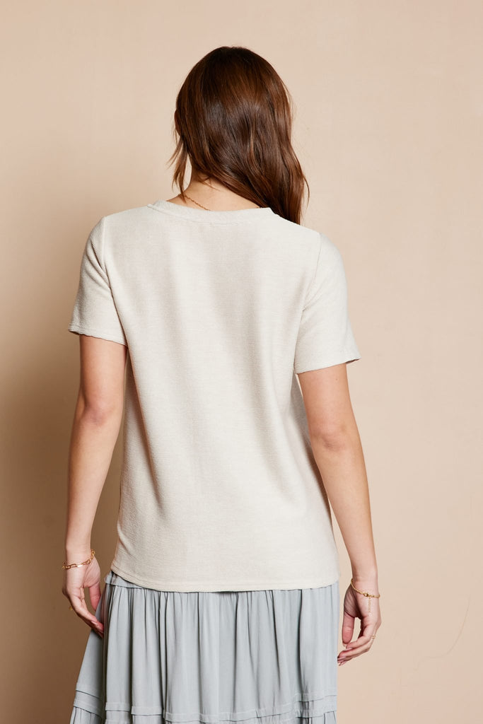 The Alana Knit Top in Lt. Taupe