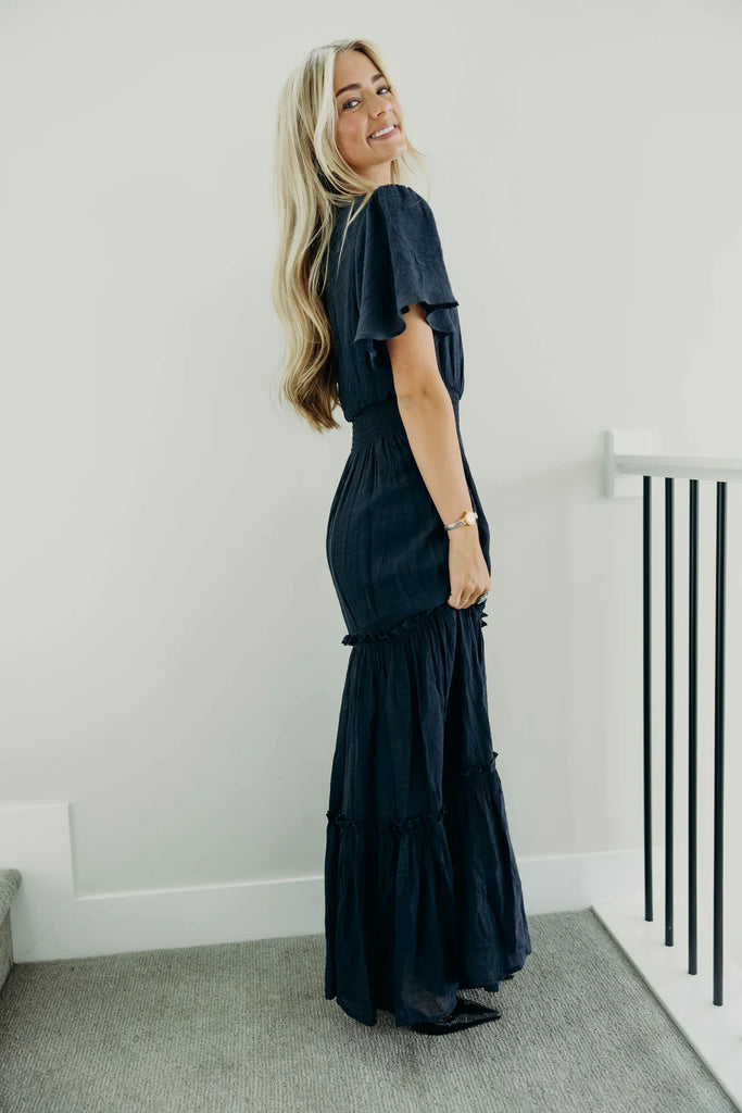 The Taylor Maxi Dress in Vintage Blue