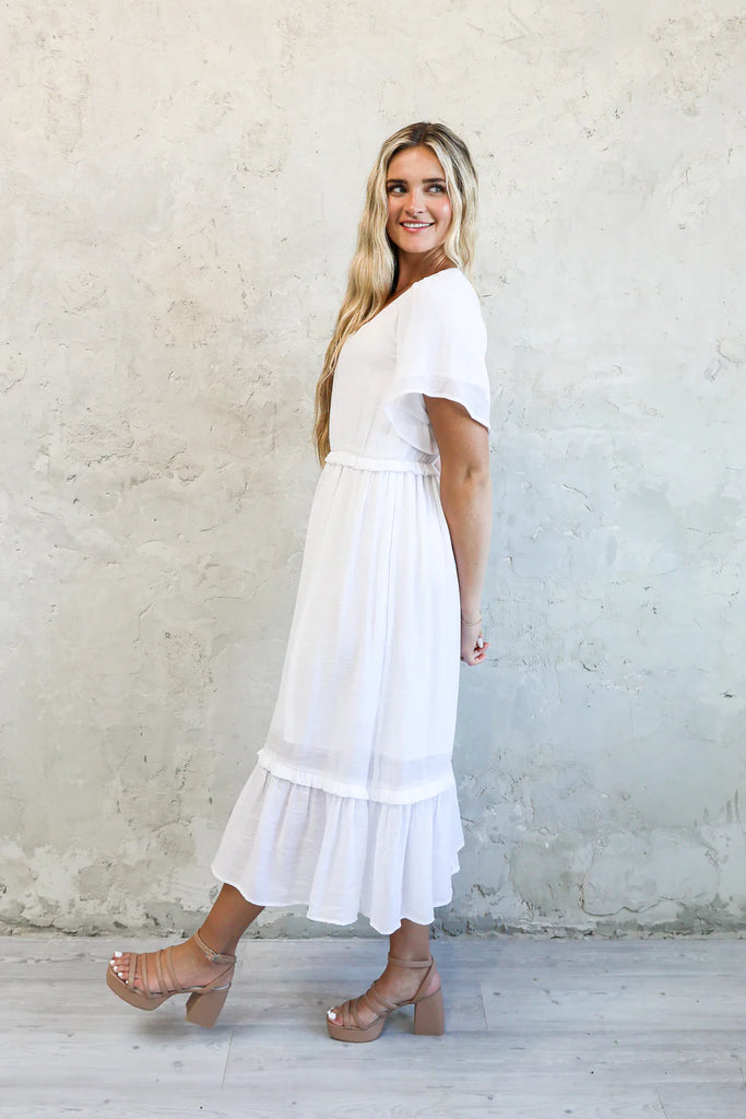 The Tess Maxi Dress in White